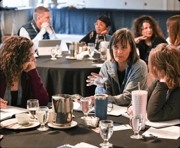 Group practice owners networking at the summit